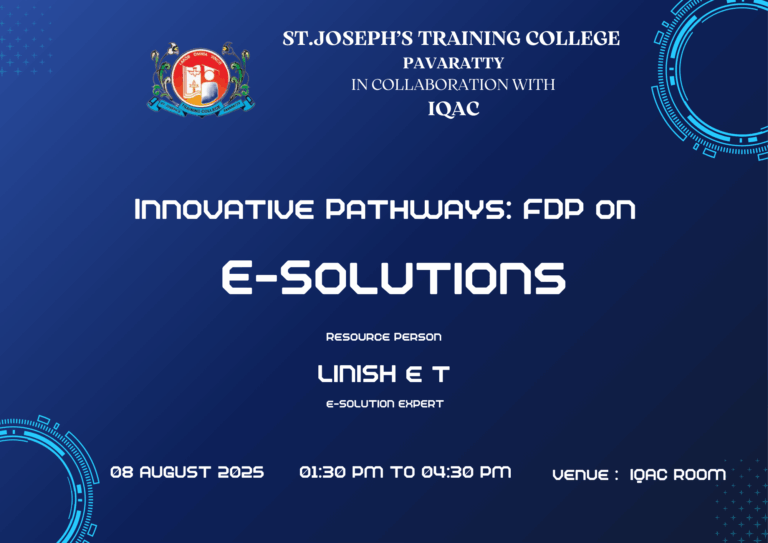 INNOVATIVE PATHWAYS: FDP On  E-SOLUTIONS