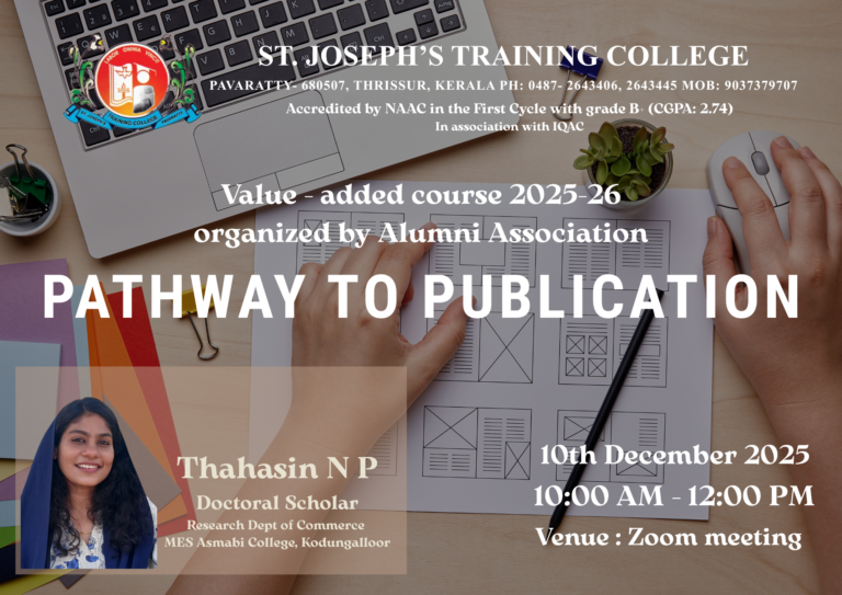 VALUE ADDED COURSE PATHWAY TO PUBLICATION