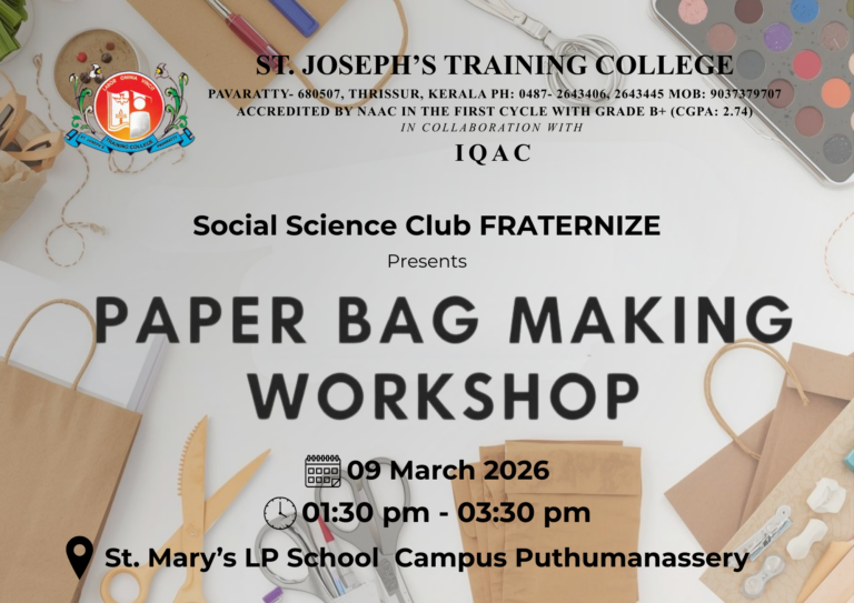 PAPER BAG MAKING WORK SHOP